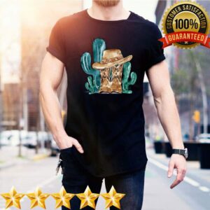 Cowboy hat with boots.Cactus T Shirt 1