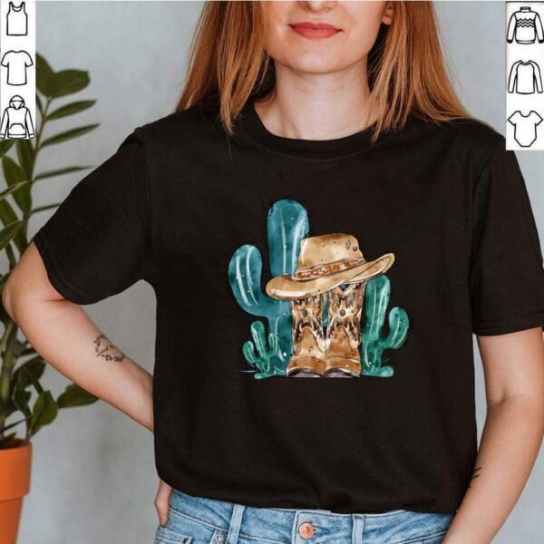 Cowboy hat with boots.Cactus T-Shirt