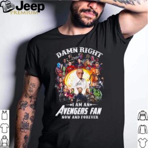 Damn right I am an Avengers fan now and forever shirt