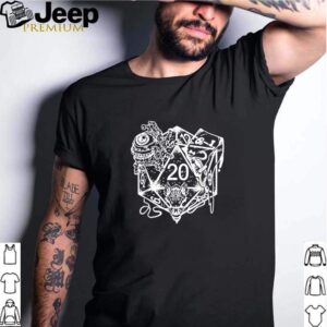 Dungeons Dragons dice art D20 shirt