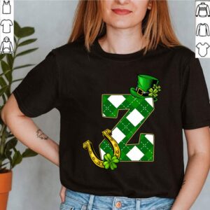 Letter Z Alphabet Leprechaun Hat St Patricks Day T Shirt 3