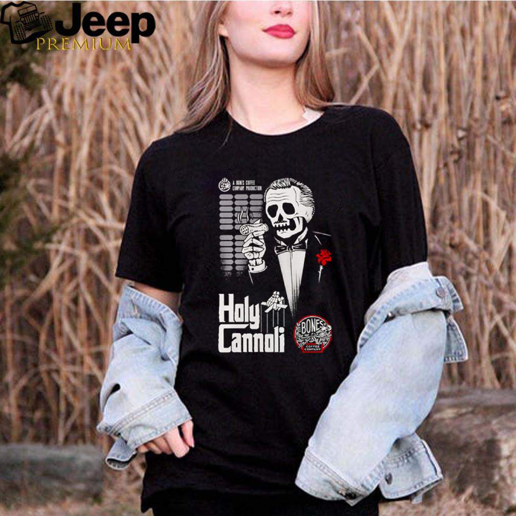 Skeleton a bones coffee company production Holy Cannoli shirt 2