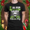 St. Patricks Day P Is For Playing Games Gamer T Shirt 3