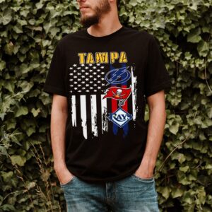Tampa Sports Lightning Buccaneers And Rays 2021 American Flag shirt