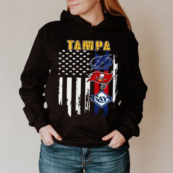 Tampa Sports Lightning Buccaneers And Rays 2021 American Flag hoodie, sweater, longsleeve, shirt v-neck, t-shirt 3