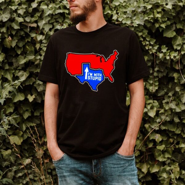 Texas USA map Im with stupid hoodie, sweater, longsleeve, shirt v-neck, t-shirt