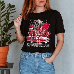 The Cfp National Champions With Alabama Crimson Tide 52 24 Ohio State Buckeyes Signatures shirt