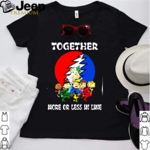 The Peanuts Grateful Dead together more or less in line hoodie, sweater, longsleeve, shirt v-neck, t-shirt Shirt, hoodie, sweater, long sleeve and tank top