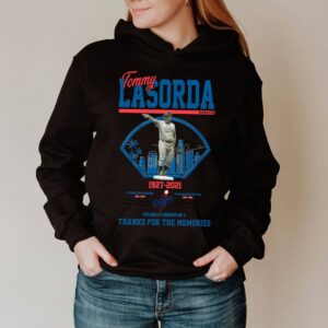 The Tommy Lasorda Of La Dodgers 1927 2021 Signature Thanks For The Memories hoodie, sweater, longsleeve, shirt v-neck, t-shirt 3 Shirt, hoodie, sweater, long sleeve and tank top