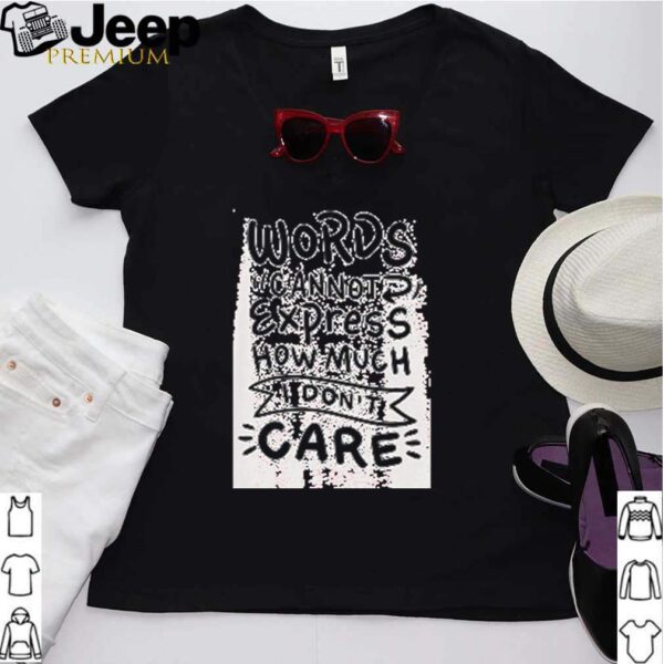 Words cannot express how much I dont care hoodie, sweater, longsleeve, shirt v-neck, t-shirt