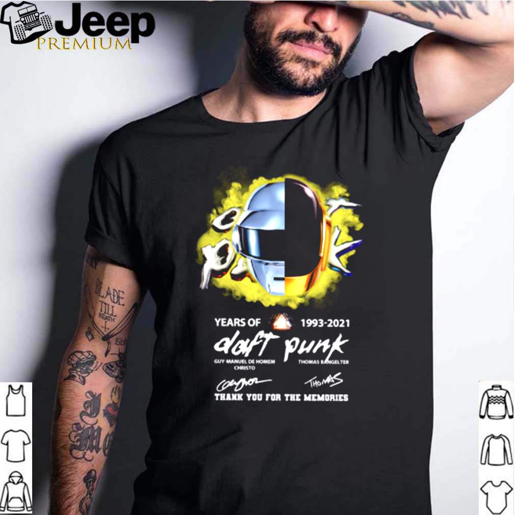 Years of Daft Punk 1993 2021 thank you for the memories shirt