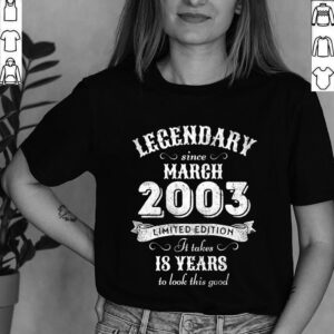 18th Birthday 18 Years March 2003 T-Shirt