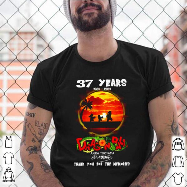 37 Years of dragon balls 1984 2021 Akira Toriyama signature hoodie, sweater, longsleeve, shirt v-neck, t-shirt