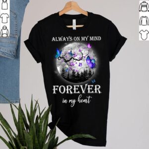 Best Family Memorial Butterfly Moon Shirt Remembrance In Loving Memory T Shirt 2