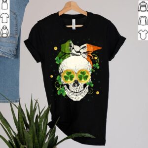 Cool Irish Bandana Skull Lady St Patricks Day Shirt Shamrock Hippie Girl Season T Shirt 2