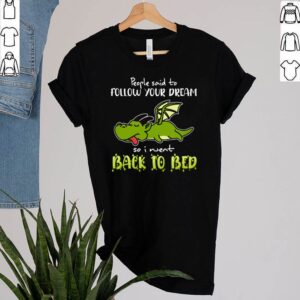 Dragon people said to follow your dream so I went back to bed shirt