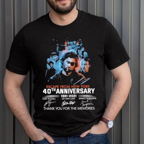 Escape From New York 40th Anniversary 1981 2021 Signatures Thank You For The Memories Shirt