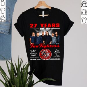 Foo Fighters 27 Years 1994 2021 Signatures Thank You For The Memories T shirt