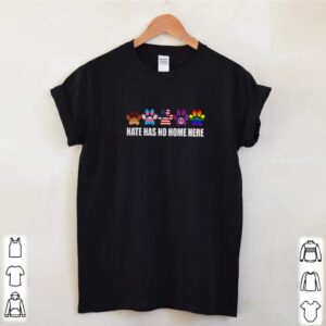 Hate has no home here Paw dogs BLM LGBT Us flag hoodie, sweater, longsleeve, shirt v-neck, t-shirt 2 3
