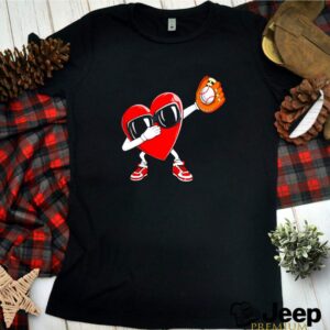 Heart dabbing Baseball pitcher batter Valentines Day hoodie, sweater, longsleeve, shirt v-neck, t-shirt 2 2