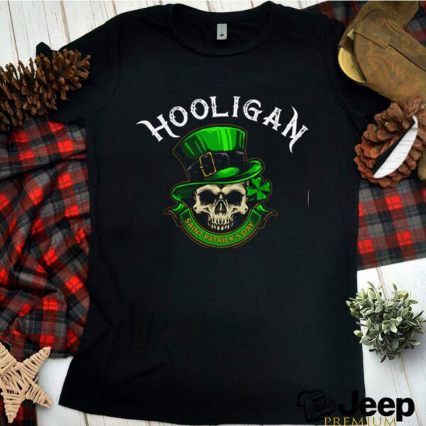 Hooligan skull saint patricks day shirt