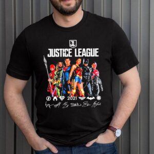 Justice League 2021 Flash Aquaman Superman Wonder Woman Batman And Ray Fisher Signatures Shirt 3 Shirt, hoodie, sweater, long sleeve and tank top