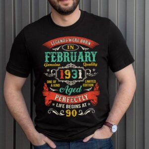 Legends Born In February 1931 90th Birthday 90 Years Old T Shirt 3 Shirt, hoodie, sweater, long sleeve and tank top