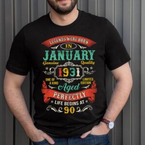 Legends Born In January 1931 90th Birthday 90 Years Old T Shirt 3 Shirt, hoodie, sweater, long sleeve and tank top