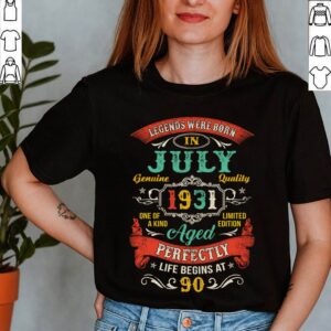 Legends Born In July 1931 90th Birthday 90 Years Old T-Shirt