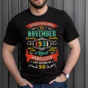 Legends Born In November 1931 90th Birthday 90 Years Old T-Shirt