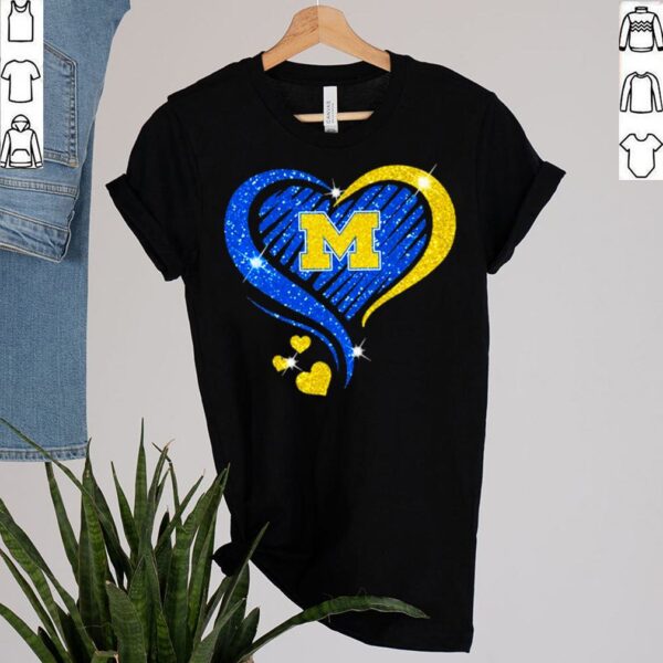 Michigan Wolverines Football Heart Diamond Shirt