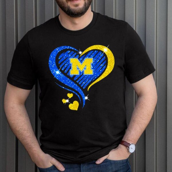 Michigan Wolverines Football Heart Diamond Shirt