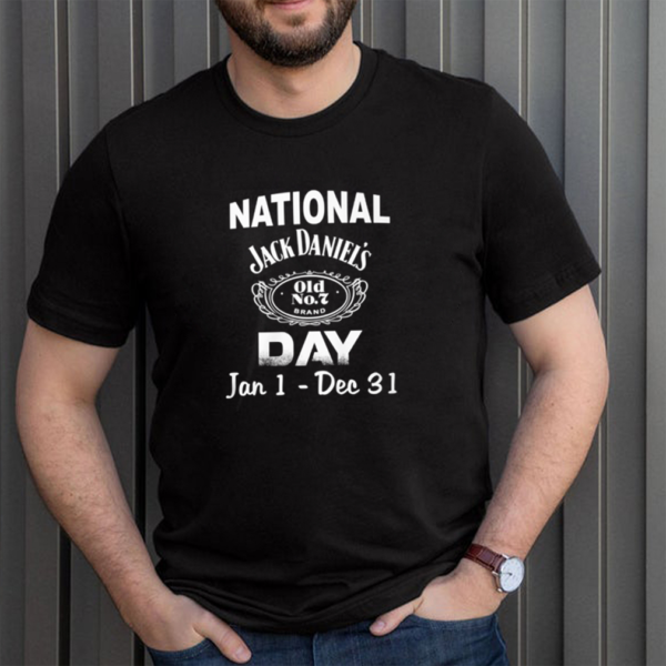 National Jack Daniels old No. 7 brand day Jan 1 Dec 31 hoodie, sweater, longsleeve, shirt v-neck, t-shirt