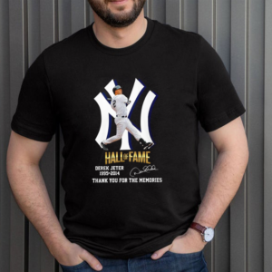 New York Yankees Hall of Fame Derek Jeter 1995 2014 signature shirt