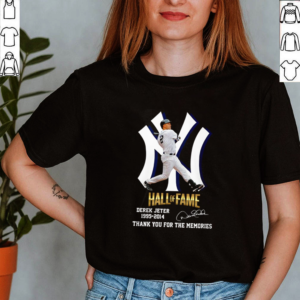 New York Yankees Hall of Fame Derek Jeter 1995 2014 signature shirt