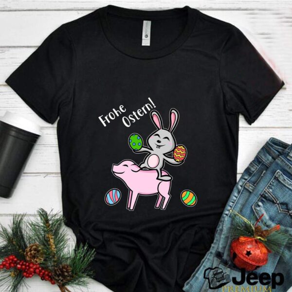 Oeufs de Pâques Joyeux Pâques cochon et lapin T-hoodie, sweater, longsleeve, shirt v-neck, t-shirt