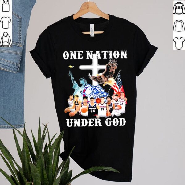 One Nation Under God Gonzaga Bulldogs Undefeated Basketball Shirt