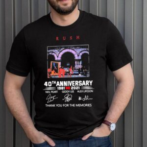 Rush 40th Anniversary 1981 2021 Thank You For The Memories Signature Shirt 3 Shirt, hoodie, sweater, long sleeve and tank top