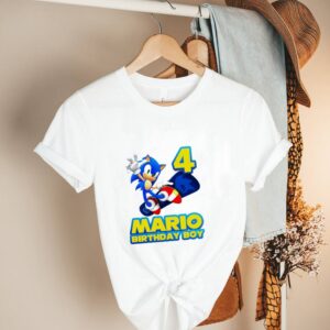 Sonic Mario birthday boy shirt