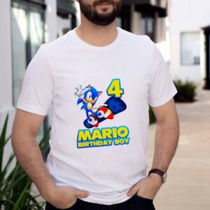 Sonic Mario birthday boy shirt