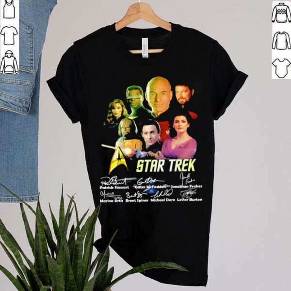 Star Trek Patrick Stewart Gates McFadden Jonathan Frakes Signatures Shirt