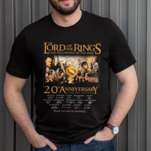 The Lord Of The Rings The Fellowship Of The Ring 20th Anniversary 2001 2021 Thank You For The Memories Signature Shirt
