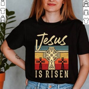 Vintage Jesus Is Risen Faithcross Christian T-Shirt