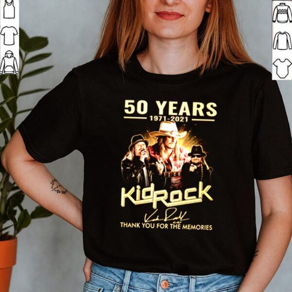 50 Years 1971 2021 Kid Rock thank you for the memories signature hoodie, sweater, longsleeve, shirt v-neck, t-shirt