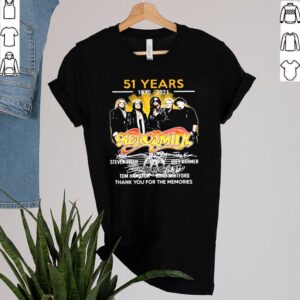 51 Years 1970 2021 Aerosmith Thank You For The Memories Signature Shirt 2 Shirt, hoodie, sweater, long sleeve and tank top