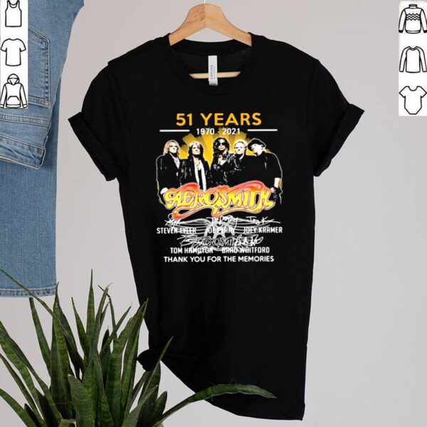 51 Years 1970 2021 Aerosmith Thank You For The Memories Signature Shirt