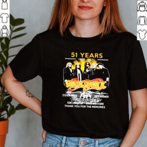 51 Years 1970 2021 Aerosmith thank you for the memories signature shirt