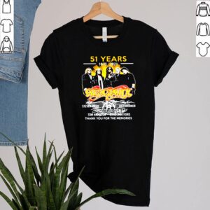 51 Years 1970 2021 Aerosmith thank you for the memories signature shirt