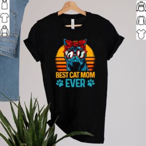 Best cat mom ever sunset shirt