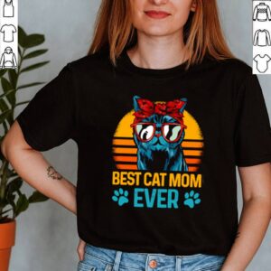 Best cat mom ever sunset shirt